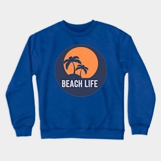 Beach life palm tree sunset Crewneck Sweatshirt